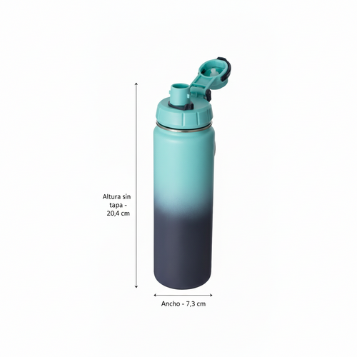 👉 Chameo– Botella térmica 540ml/720ml   | Doble tapas. mantiene frío 24 h y caliente 12 h